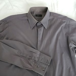 Prada men's button down dress type shirt. Gray. Size 42/16 1/2